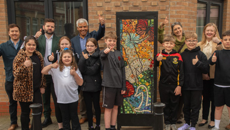 Praise for community mural designed by local school children.